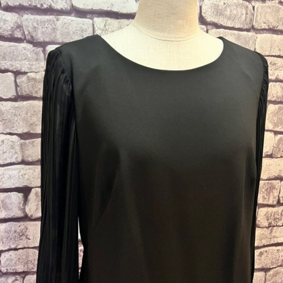 Donna Ricco NWT Black Long Sleeve Dress Size 14 - Picture 2 of 9